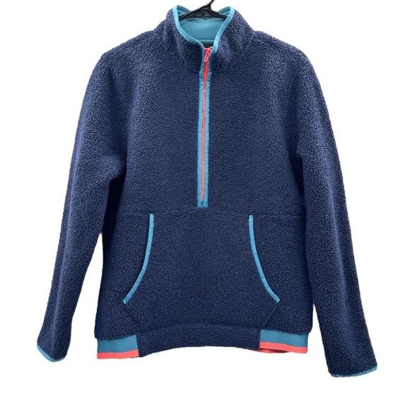 Under Armour‎ Navy Blue Half Zip Long Sleeve Pullover Fleece Jacket Size M - Picture 1 of 8